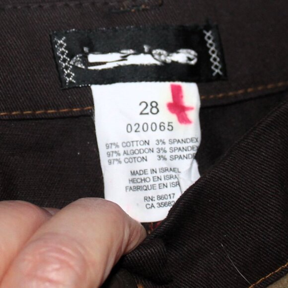 Rare Y2K Bebe Striped Patchwork Corduroy Low Rider Bell Bottoms, 28L, Free Ship - Picture 8 of 8